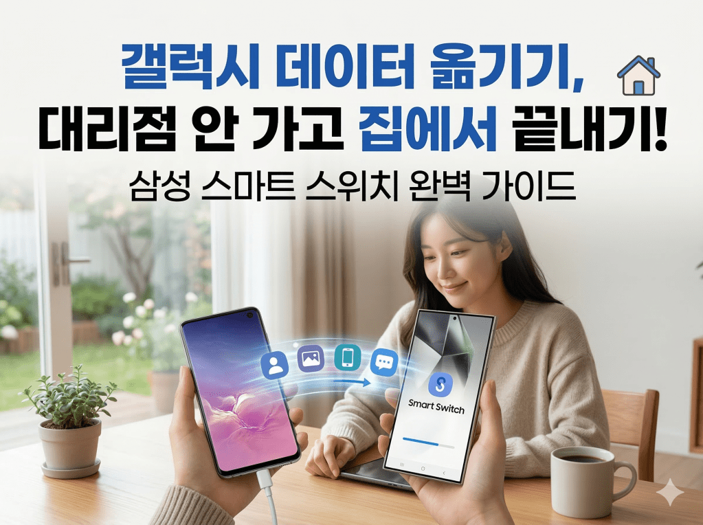 갤럭시 데이터 옮기기, 대리점 안 가고 집에서 끝내기! (삼성 스마트 스위치 완벽 가이드)