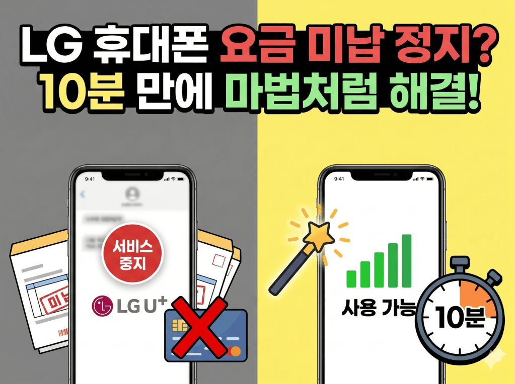 LG 휴대폰 정지, 요금 못 내서&nbsp;막혔다면?